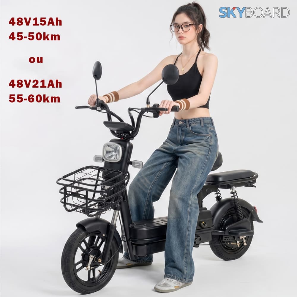 Bicicleta Elétrica SKYBOARD Cullinan PRO 15/21Ah 45/60km Autonomia 2 Pessoas NFC Chave Remota Conformidade Brasil