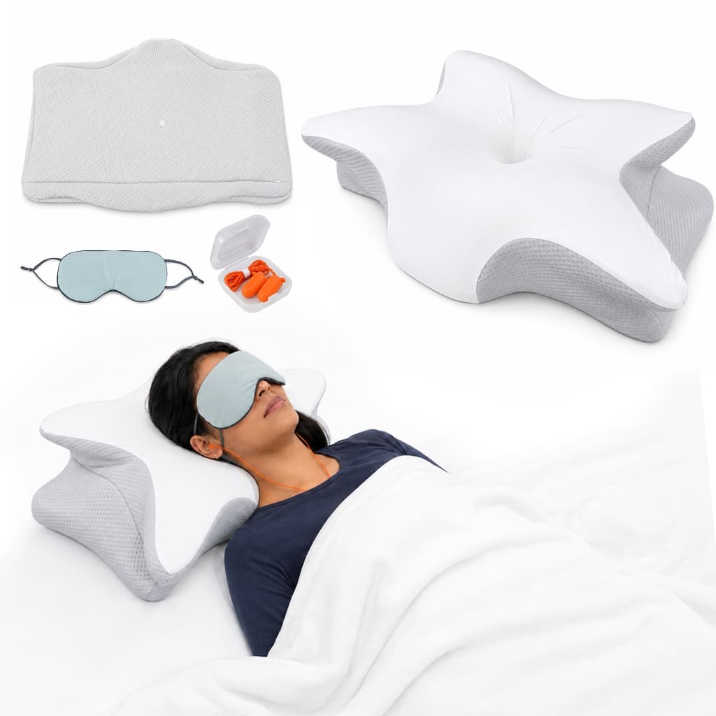 Travesseiro Cervical Viscoelástico Borboleta Coluna Relax