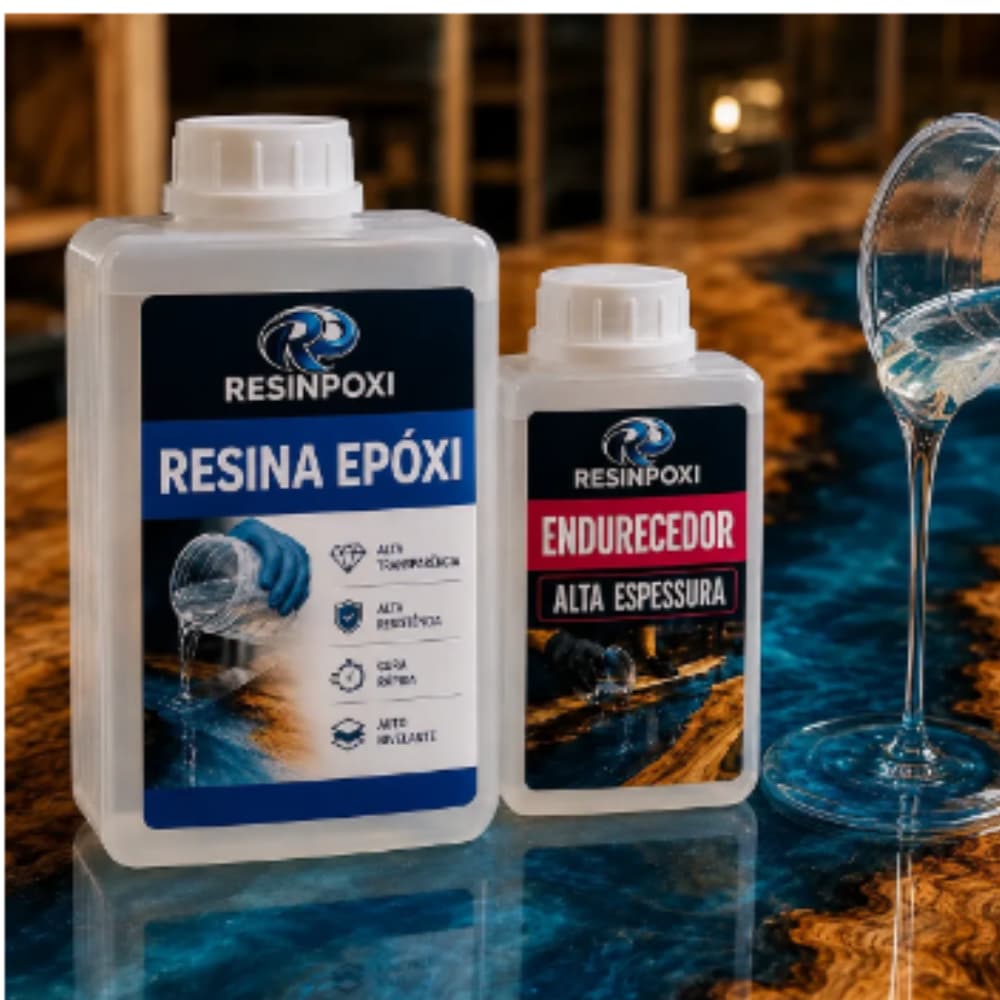 Resina Epóxi Alta Espessura 800g Para Madeira/ Artesanato