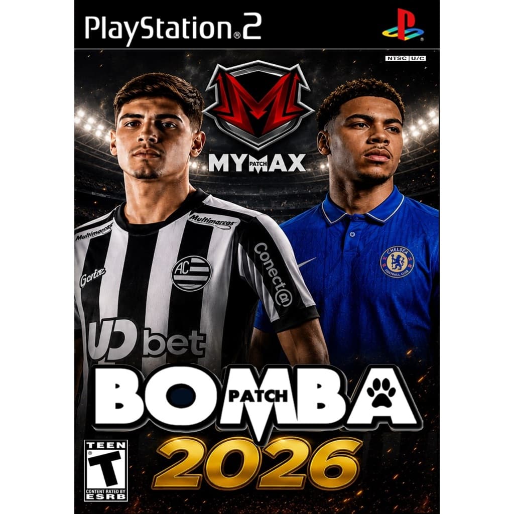 ⚽ Bomba Patch Mymax Atualizado V21 Agosto 2026 PS2 com Narração Cazé TV - PlayStation 2 Desbloqueado