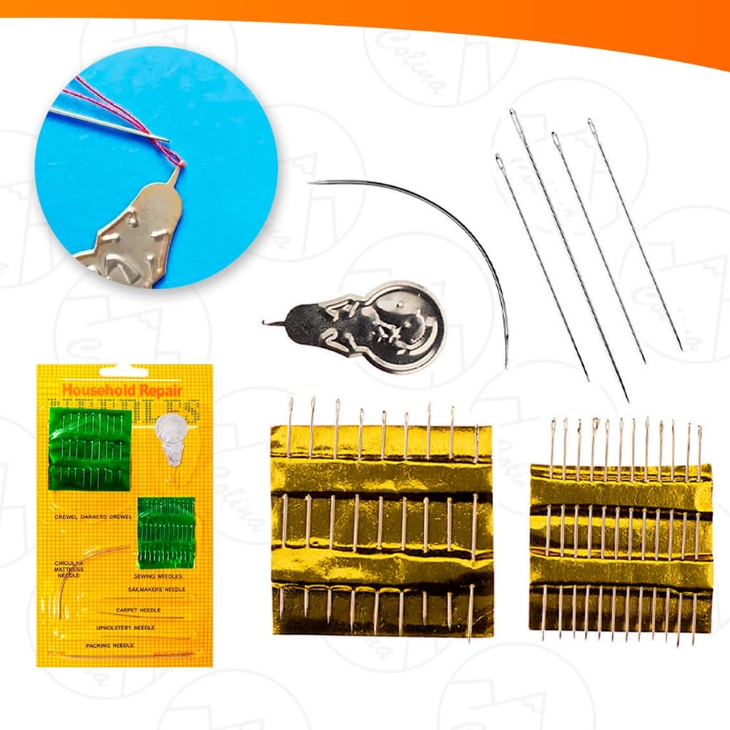 Kit 40 Carlelas De 27 Peças Para Costura e Bordado Livre - 26 Agulhas E 1 Paçador Importadora Util