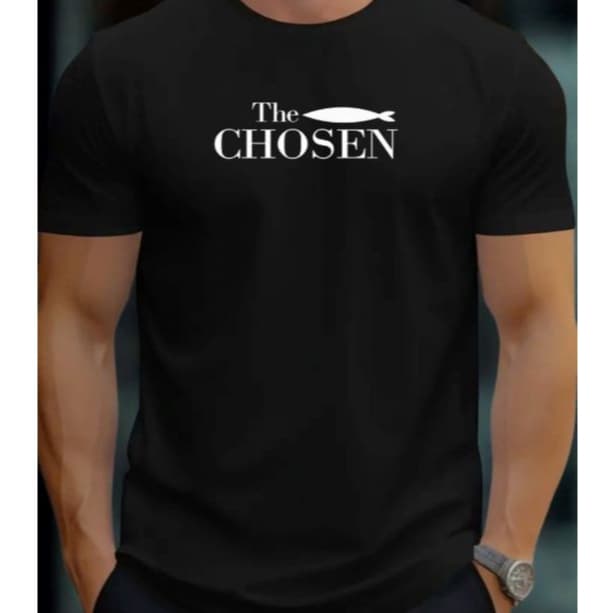 Camiseta Masculina Cristã Série The Chosen Gola Redonda Manga curta T-shirt Estilo de Rua