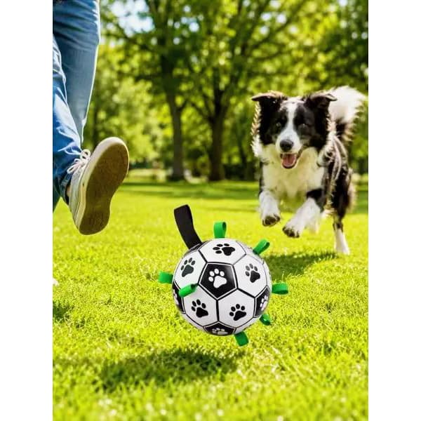 Bola Pet Pelucia Sonoro Resistente Entretenimento Divertido Cachorro Gato Parques Praça Campo