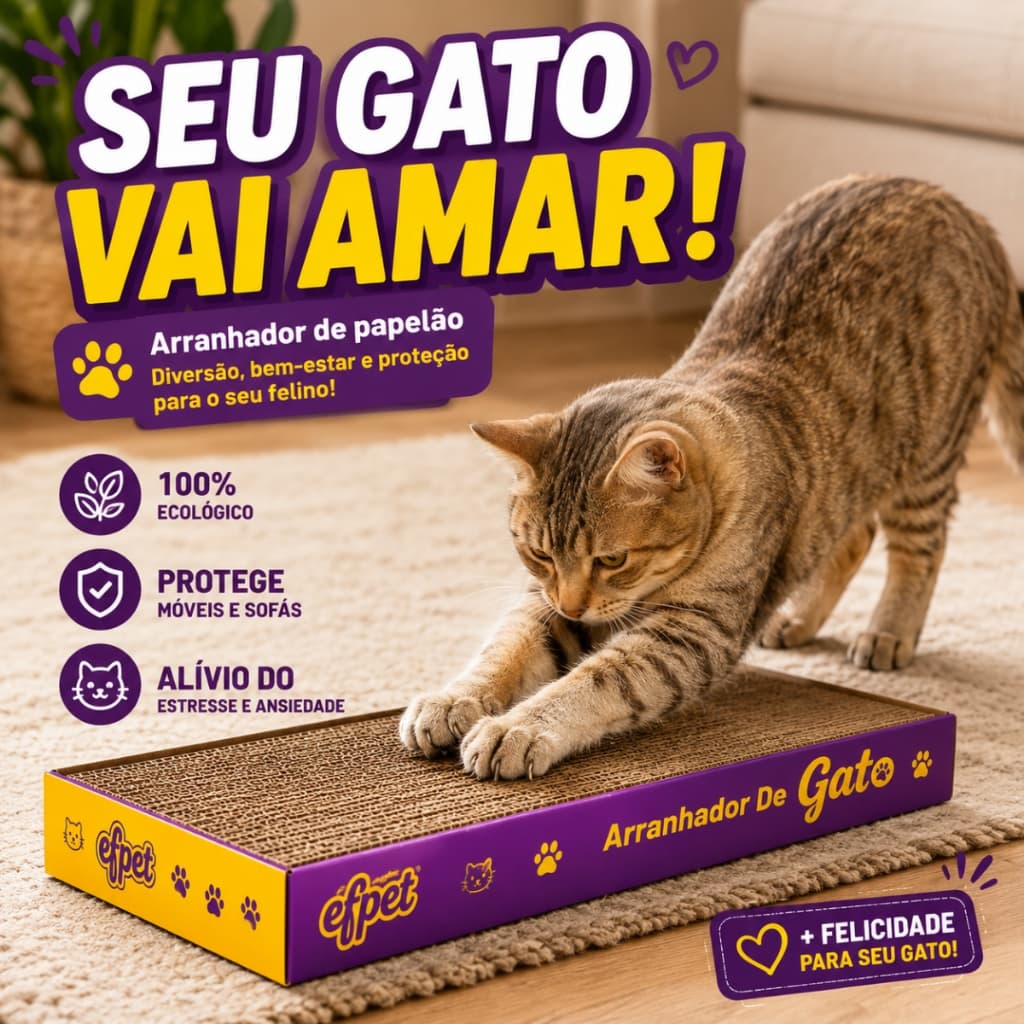 Brinquedo Arranhador Papelão Para Gato Interativo Anti-Stress ou Refil - SUPER PROMOÇÃO