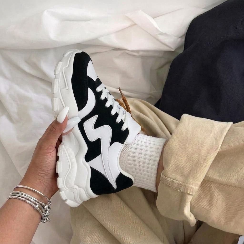Sapato Tenis Feminino Plataforma Tratorado Sola Alta Novo Modelo