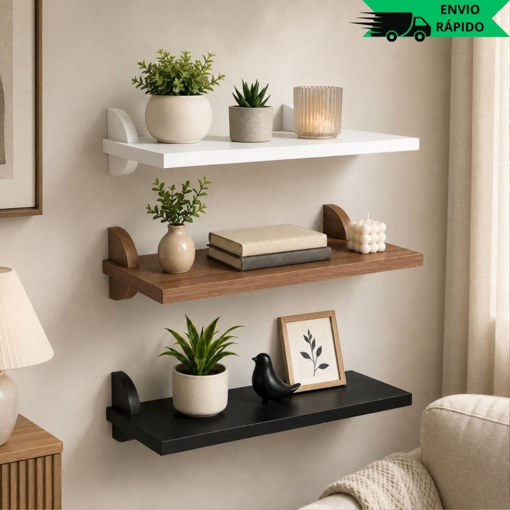 Prateleira 40x20cm Com Suporte Águia – Para Livros, Plantas E Decoração