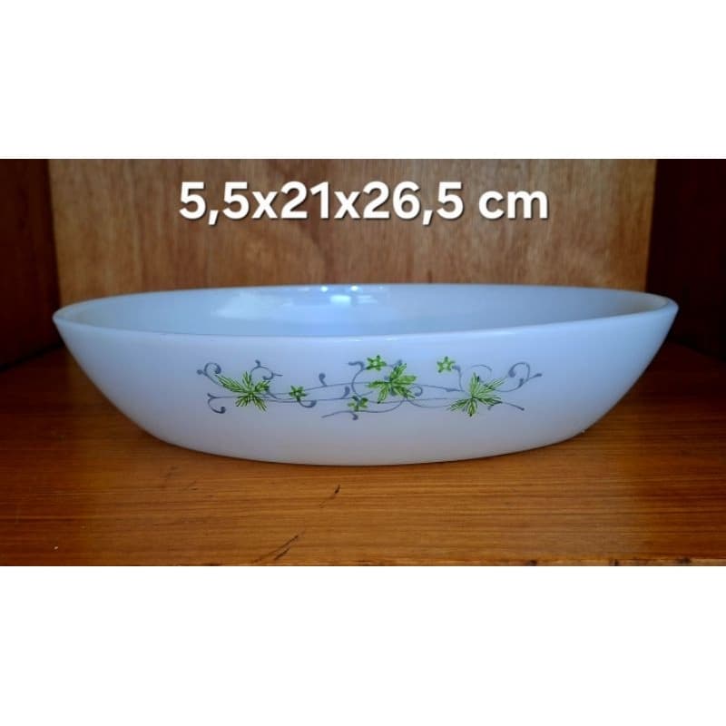 Travessa Oval Funda Termo-Rey Linha Tropical "Raminhos Verdes"