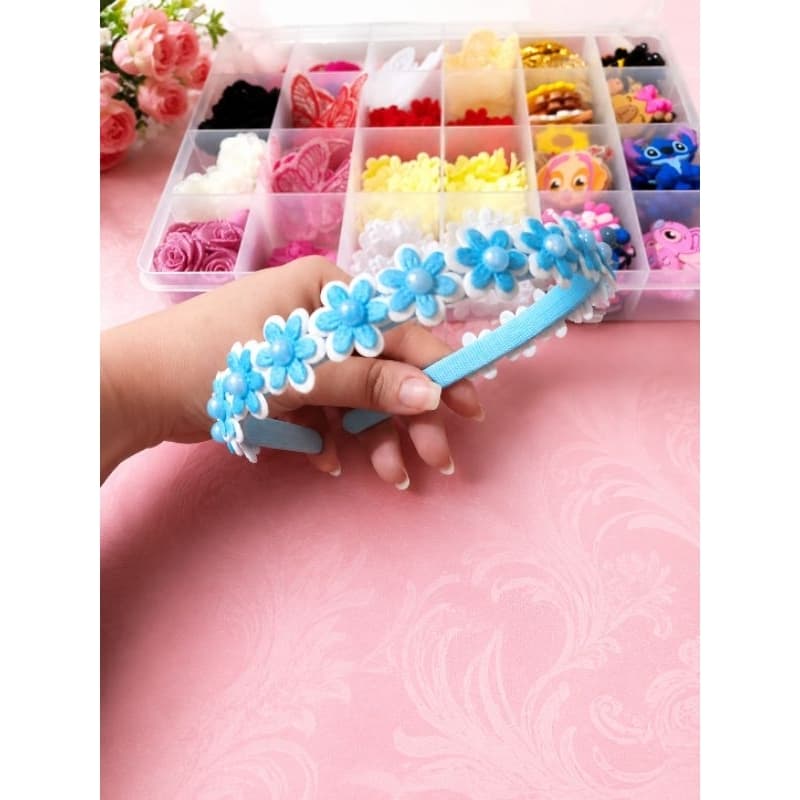 Tiaras Infantis Menina | Tiara de Flor com Meia Pérola | Acessório Infantil para Cabelo | Tiarinha Delicada