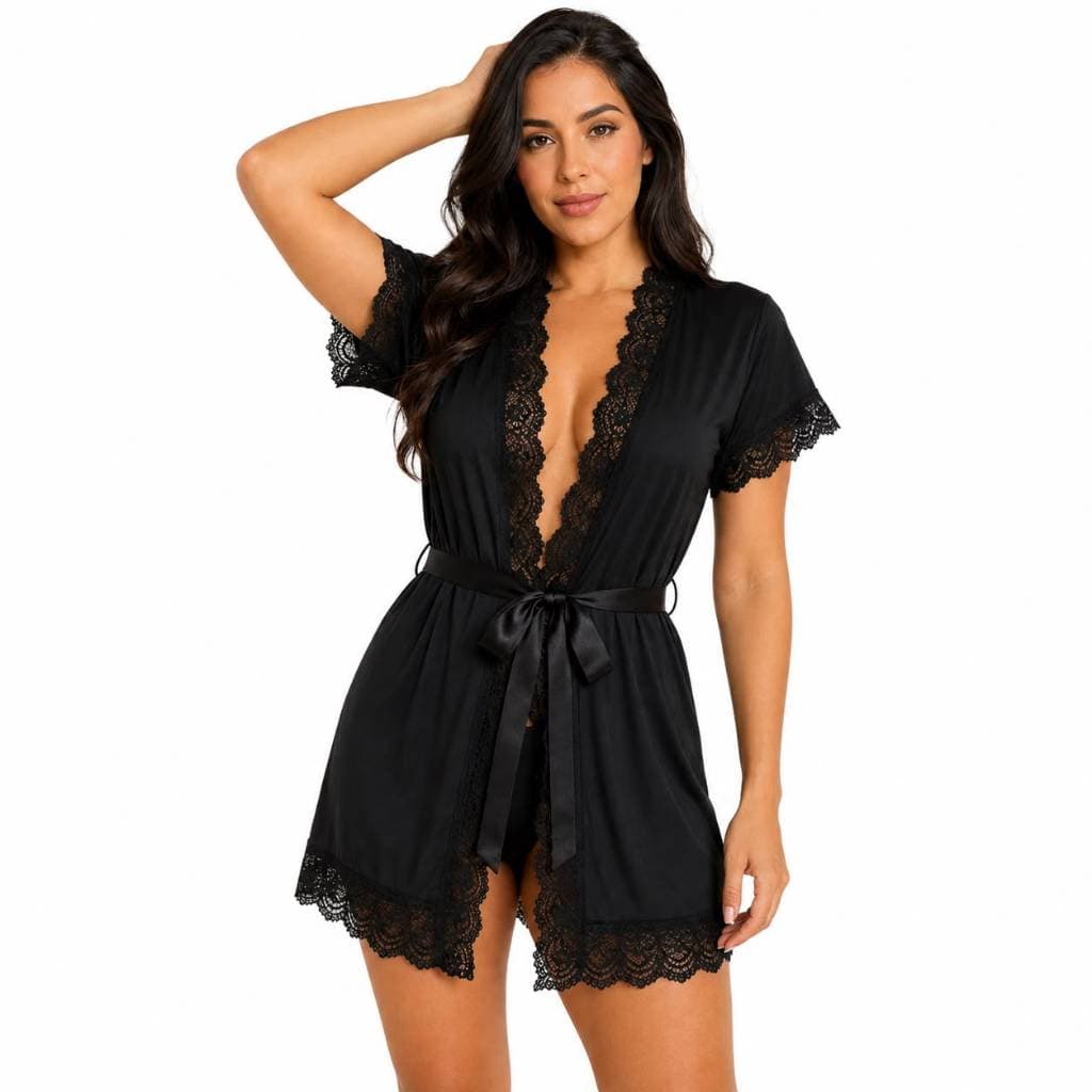 Robe Feminino Renda Noiva Hobby Luxo Kimono de Dormir Feminina Roupa de Banho