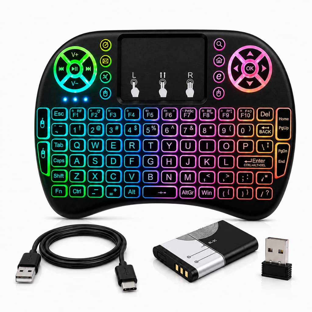 Mini Teclado Controle para Tv Box Mini Teclado Smart TV PS3 PS4 XBOX Notebook Projetor PC