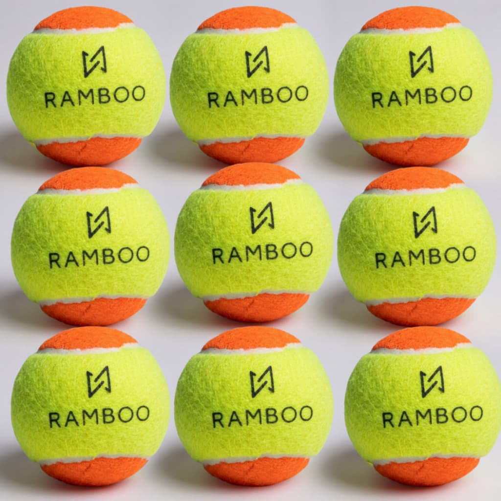 Bolinhas de Beach Tennis Profissional Oficial RAMBOO Kit 9 Bolas — Bola para Beach Tennis Homologada, Alta Durabilidade