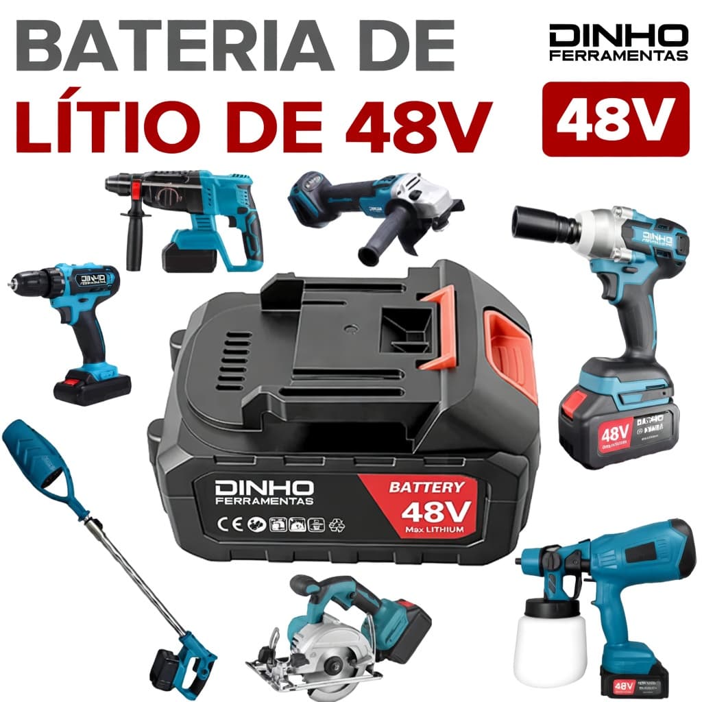 Bateria 48V Recarregável Alta Capacidade – Dinho Ferramentas