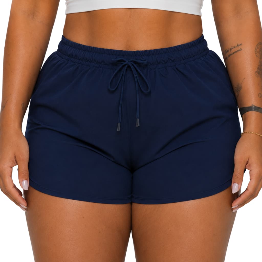 Short Feminino Academia Tactel P ao Plus Size Moda Praia Tecido Leve Caminhada