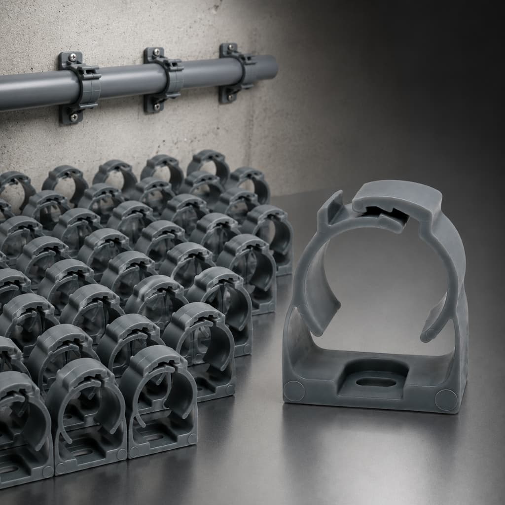 Eletroduto Abraçadeira 3/4 Kit 100 Unidades Plastica Cinza Cinza