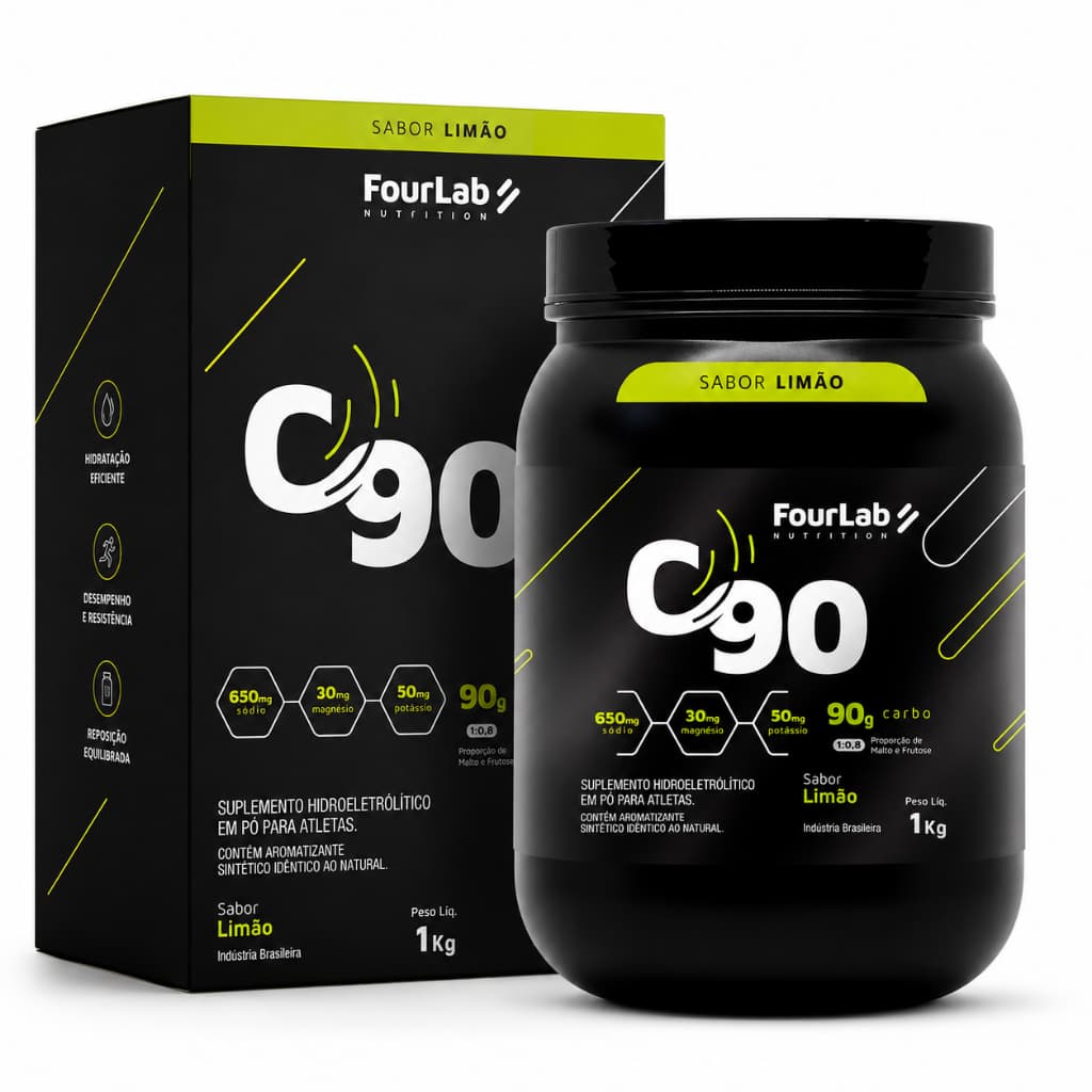 Carboidrato em pó C90 Fourlab vários sabores - Carbo para atletas de alto desempenho