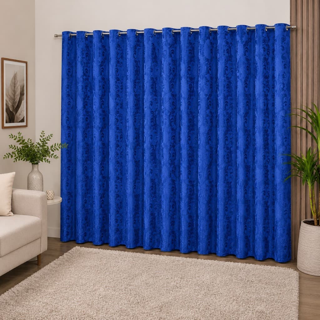Cortina Jacquard 4,00x2,80m Premium Elegante Sala Quarto Luxo Decorativa