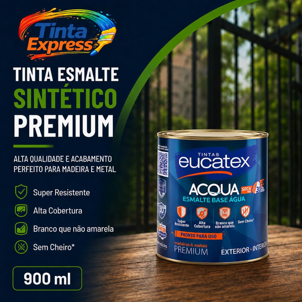 EUCALUX ACQUA ESMALTE 900ml (BRILHANTE, ACETINADO E FOSCO)