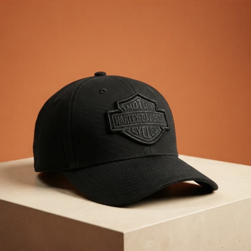 Boné Harley Trucker Davidson Bordado Premium Masculino Aba Curva Ajuste Fitão Motor Cycles Original