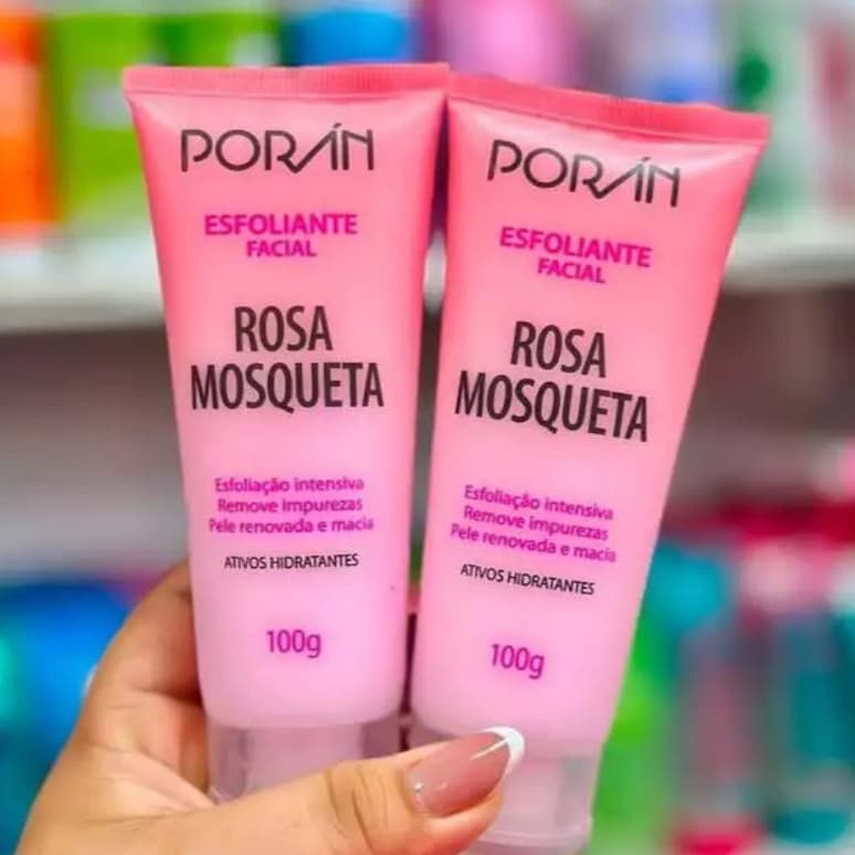 Esfoliante Rosa Mosqueta Facial Poran 100g Ativos Hidratantes