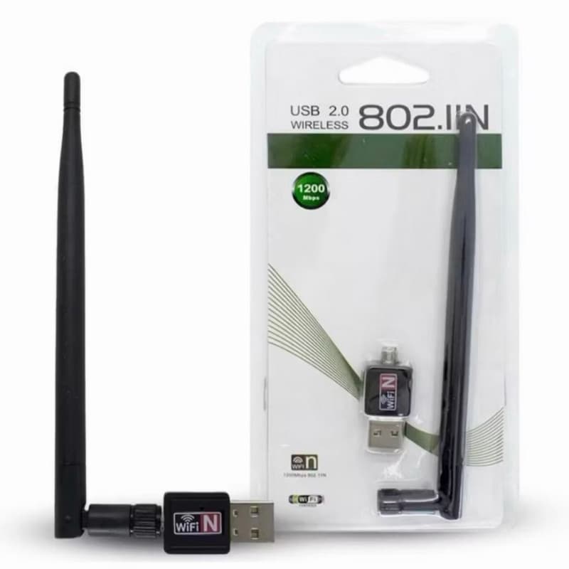 Adaptador WiFi USB Wireless com Antena  900Mbps 1200Mbps para PC Notebook