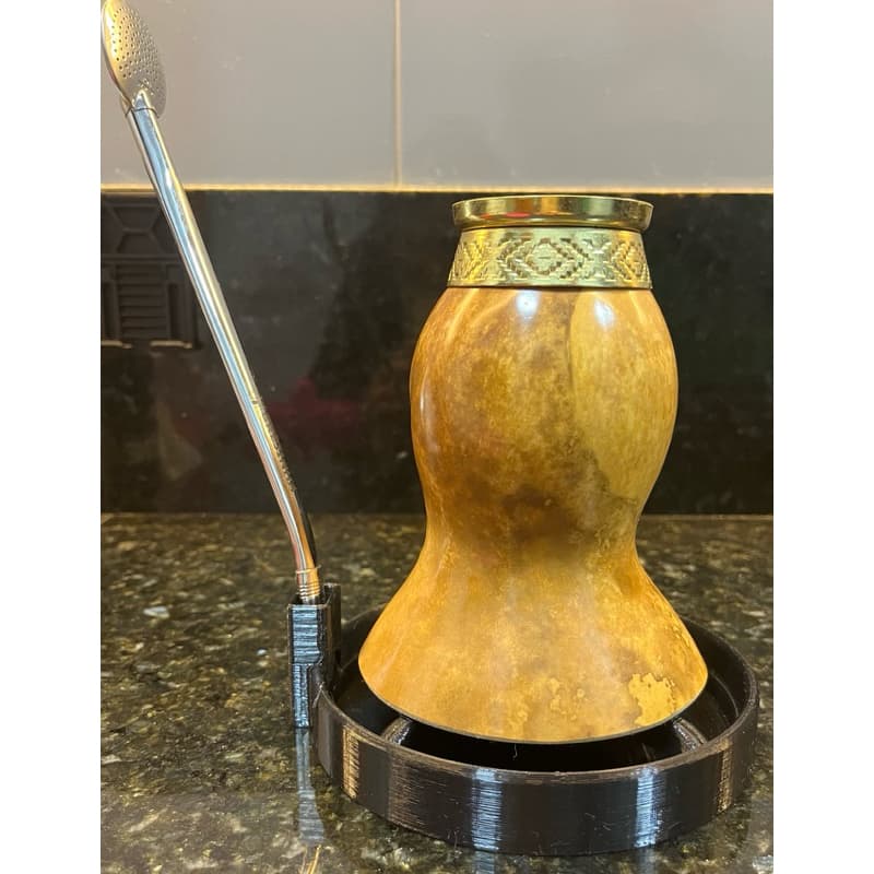 Suporte para Cuia de Chimarrão Secador com Porta Bomba