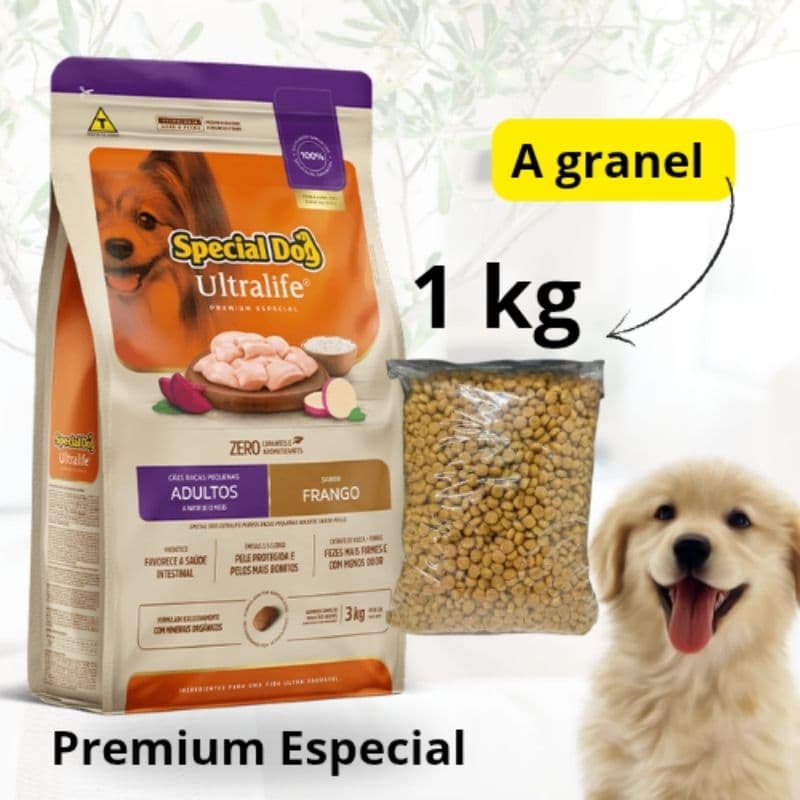 Ração SPECIAL DOG ULTRALIFE CÃES RAÇAS PEQUENAS Adulto SABOR FRANGO- 1 kg a Granel