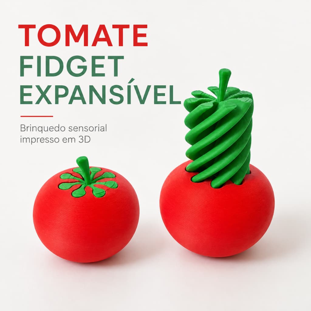 Tomate Fidget Articulado Espiral Brinquedo Sensorial Interativo de Mão