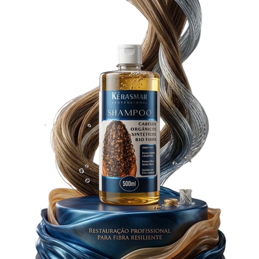 KERASMAR SHAMPOO PARA CABELO ORGÂNICO, SINTETICO, SEMI SINTETICO E BIO FIBRA 500ML!