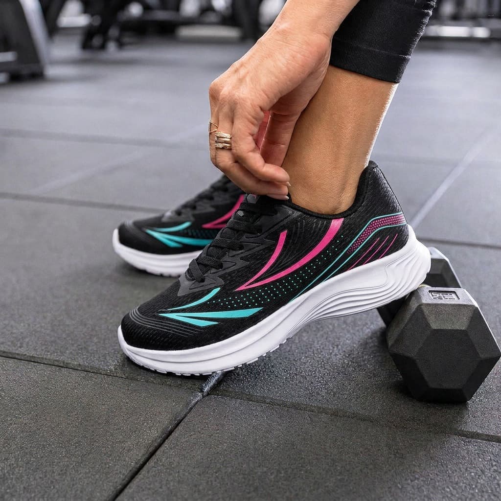 Tênis Feminino Academia Corrida Caminhada Confortável Design Moderno e Leve