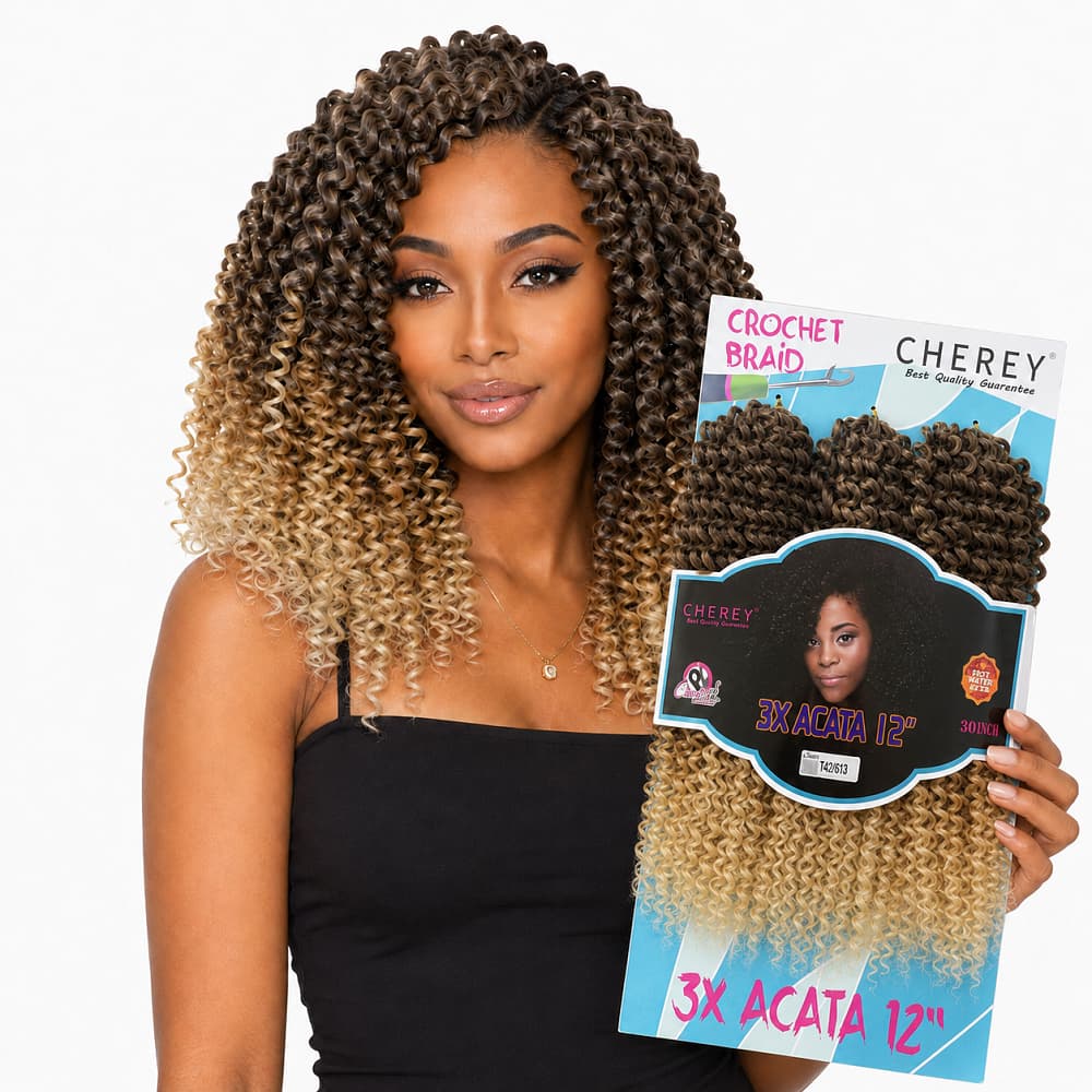 Cabelo Orgânico Cacheado Curto Premium Acata 300g Cherey