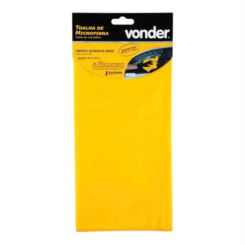 Toalha Microfibra para Vidros 30x40cm 200g/m² VONDER