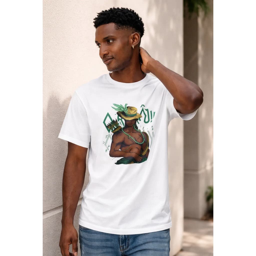Camiseta Feminina Masculina Unissex Oxóssi Umbanda Candomblé - Camisa Orixá
