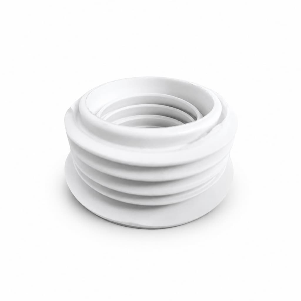 Espude Modelo Sanfona Para Ligação De Vaso Sanitário Bidê  Privada Fere Branca Pvc