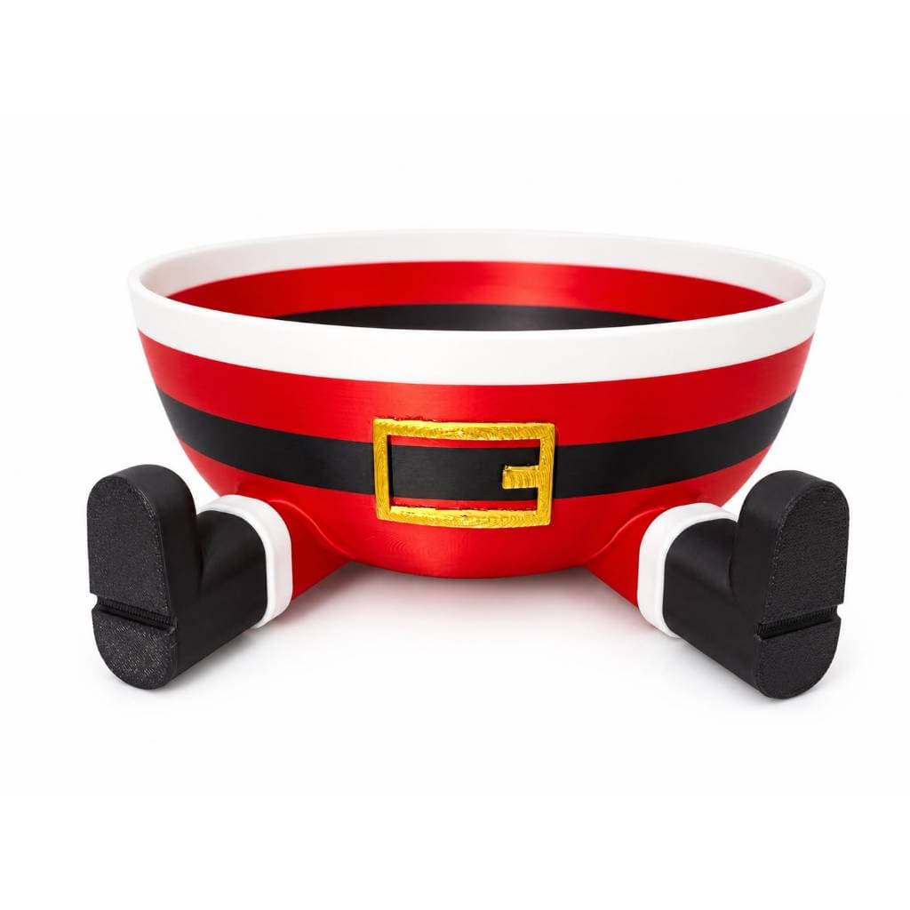 Porta Petiscos Natalino Papai Noel 3D – Tigela Decorativa para Doces, Amendoim e Aperitivos