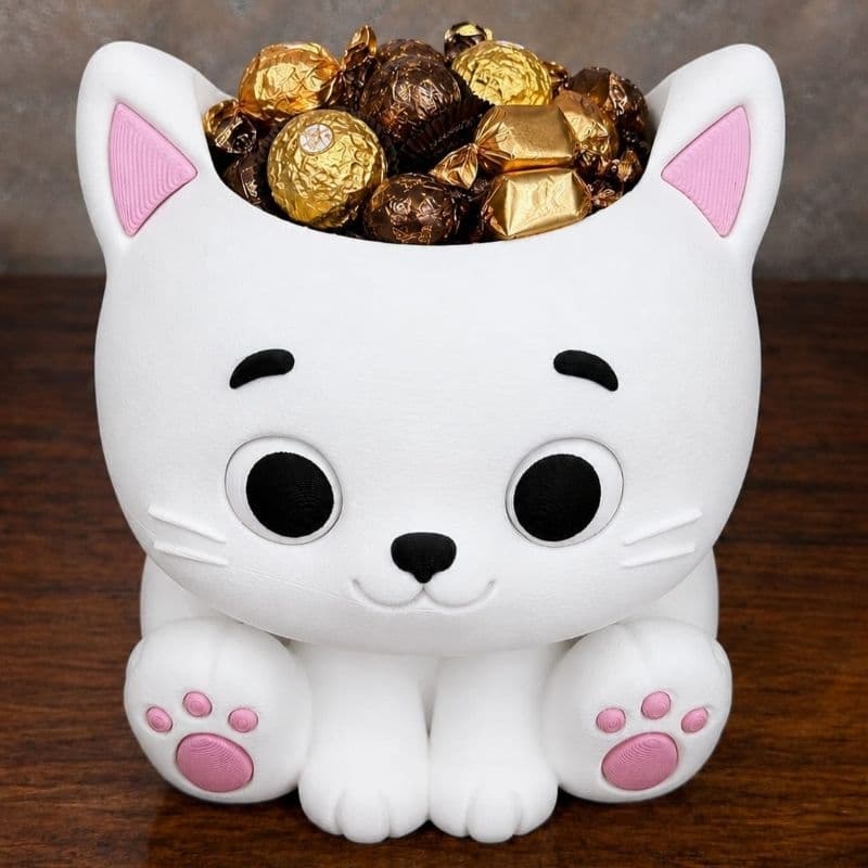 Bomboniere Gato Fofa Decorativa | Pote Porta Balas, Bombons e Doces