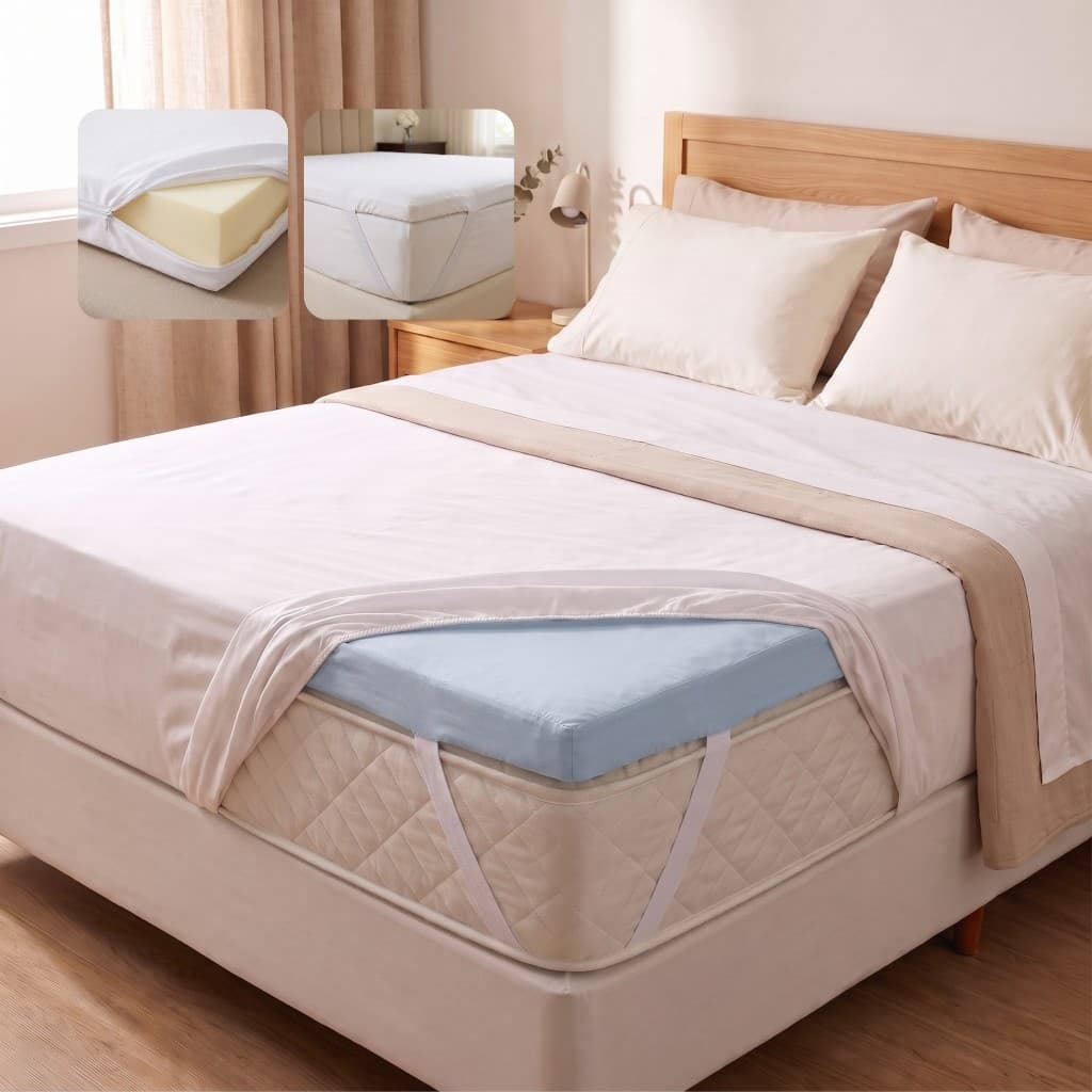 Pillow Top Casal Espuma D28 Cores 100% Algodão com Zíper Elástico Colchão Mais Conforto Diário