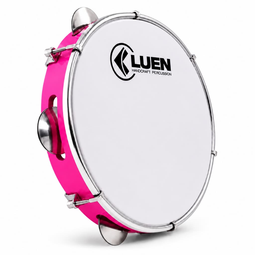 Pandeiro 10 Abs Rosa Pele Leitosa Luen 40062rs Full