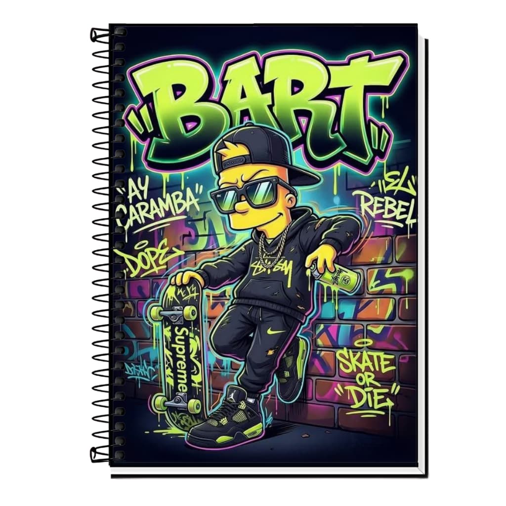 Caderno Personalizado The Simpsons | Capa Dura |1 a 20 Matérias |Escola, Organização.