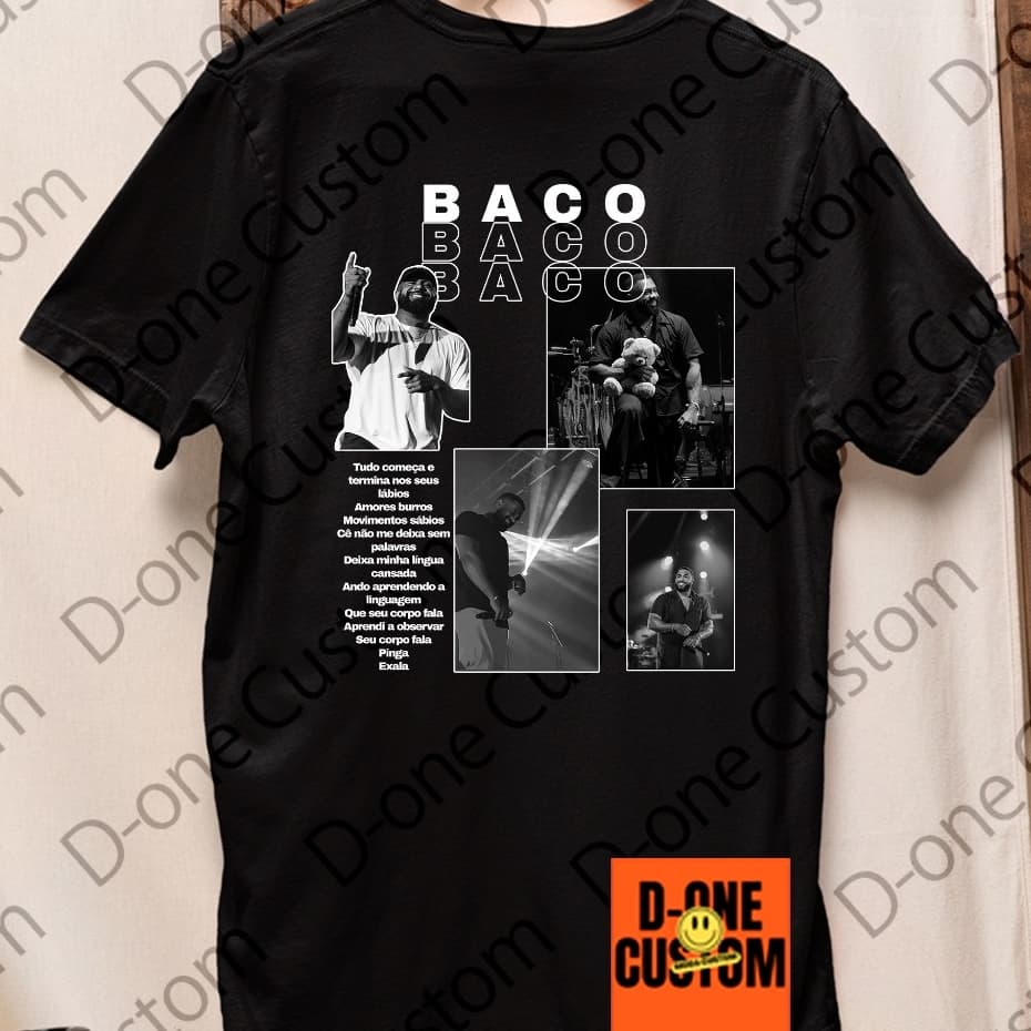 Camisa Camiseta Baco Exu Do Blues Cantor Estampado Homenagem Rapper Streetwear Hip-Hop