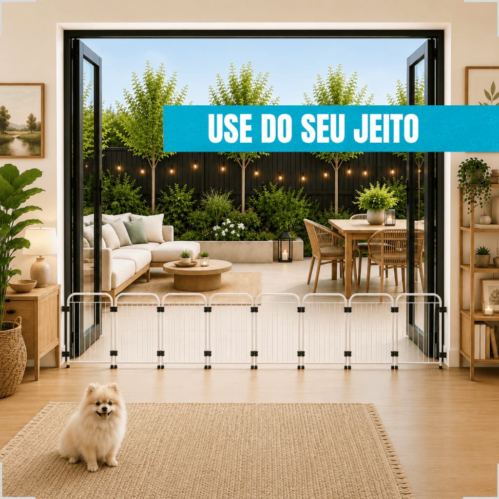 Cercado Pet Portátil para Cachorro Grade de Proteção Modular Promoção