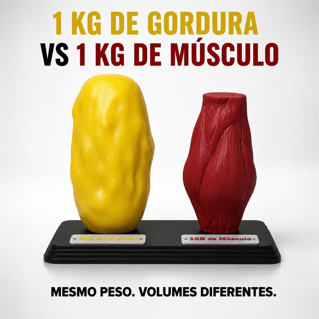 Modelos Anatômicos, Representativos de 1KG de Gordura VS 1KG de Músculo