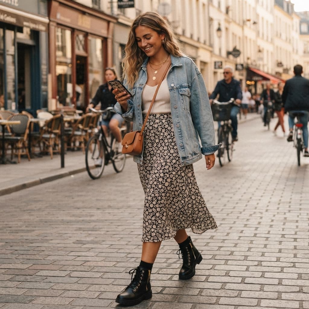 Coturno Feminino Preto Tratorado Cano Curto | Cadarço e Zíper lateral Bota  Casual Urbana