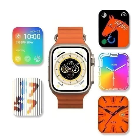 Relógio Inteligente Smartwatch 8+1 Ultra3 BIG2.02 Tem 8pulseiras