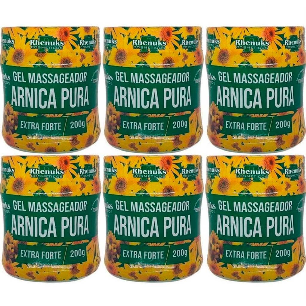 Kit 3 Gel Massageador Arnica Pura Extra Forte 200g - Alivio Das Dores Musculares