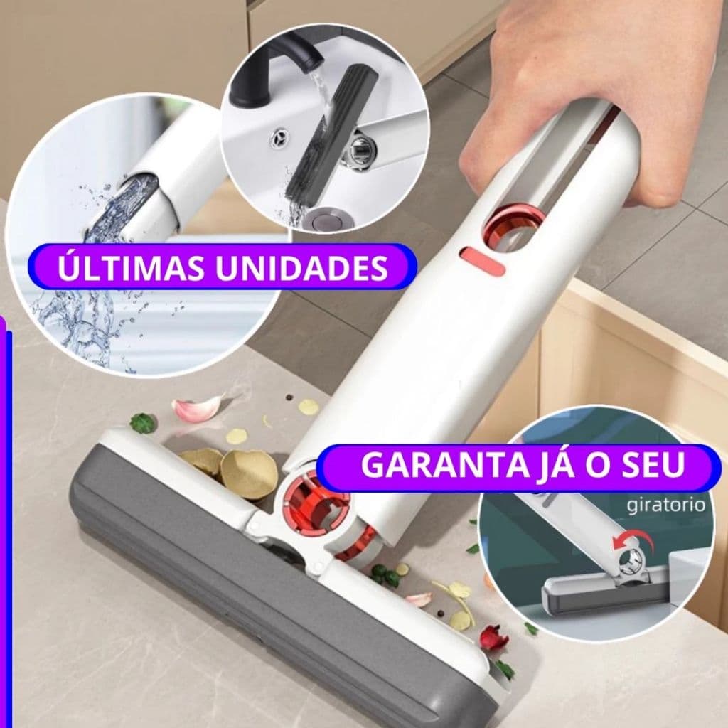 Rodinho De Pia Cozinha Rodo Mini Mop Mágico Limpa e Seca – Retrátil e Pendurável