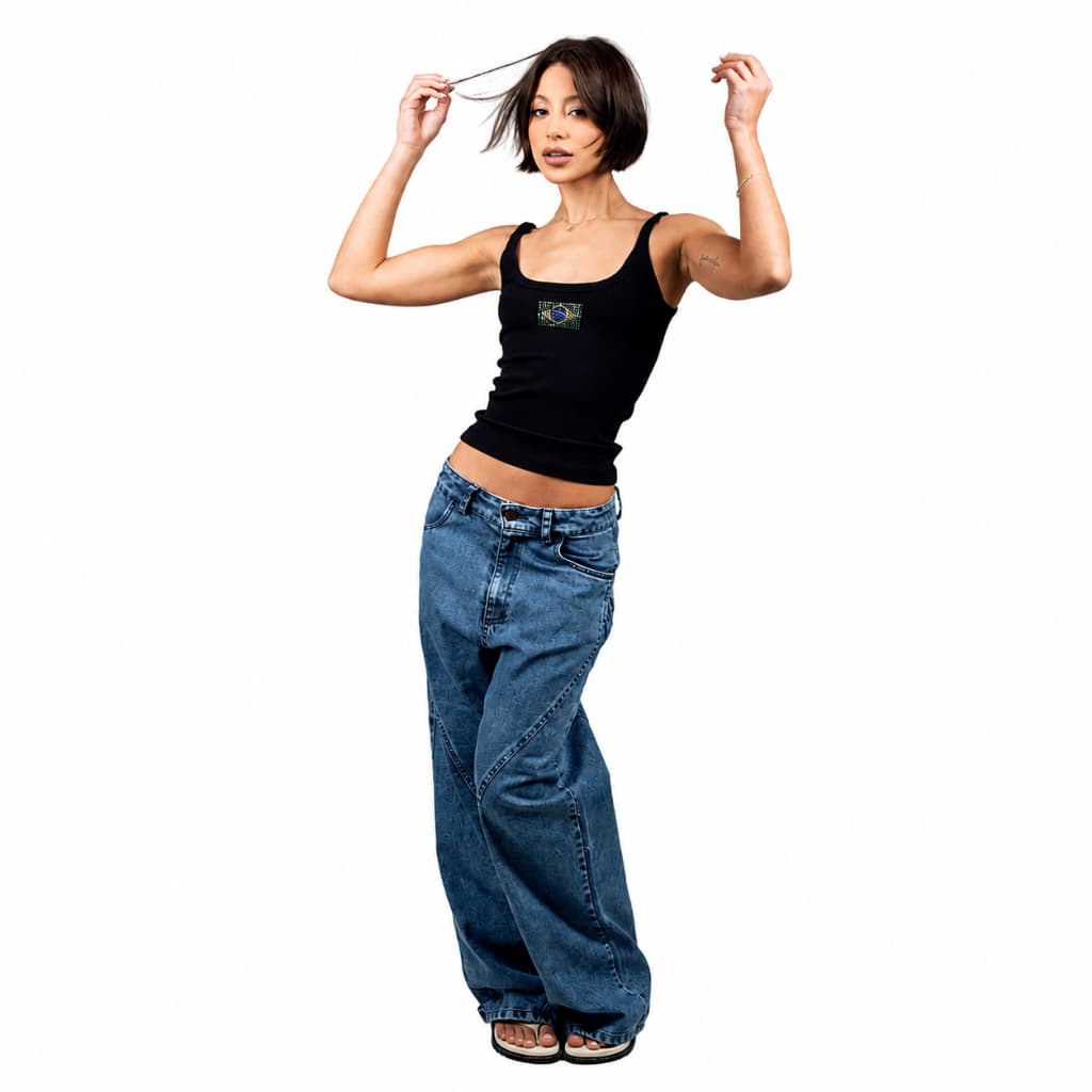 Regata Feminina Preta BRA Básica, Moderna, Confortável e Versátil para Looks Casuais do Dia a Dia