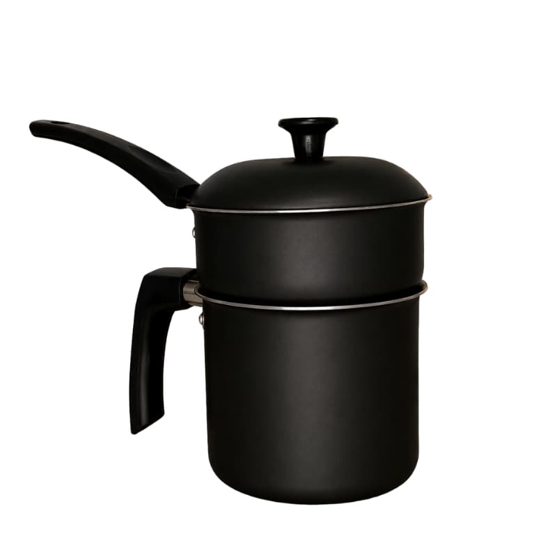 MINI CUSCUZEIRO ANTIADERENTE CUSCUZEIRA INDIVIDUAL TEFLON 0,8 Litros N°10 NA COR PRETA