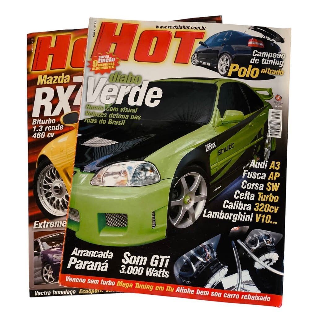 Duas revistas automotivas Hot