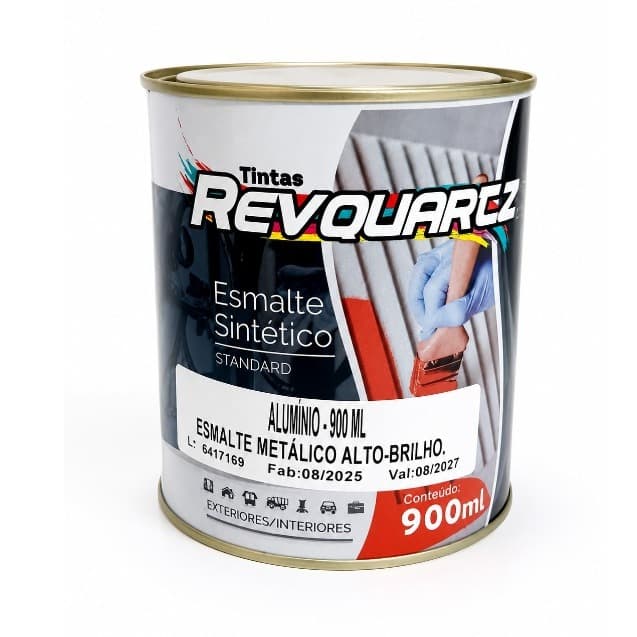 TINTA ESMALTE METALICO ALUMINIO ALTO BRILHO - 0,900 ML