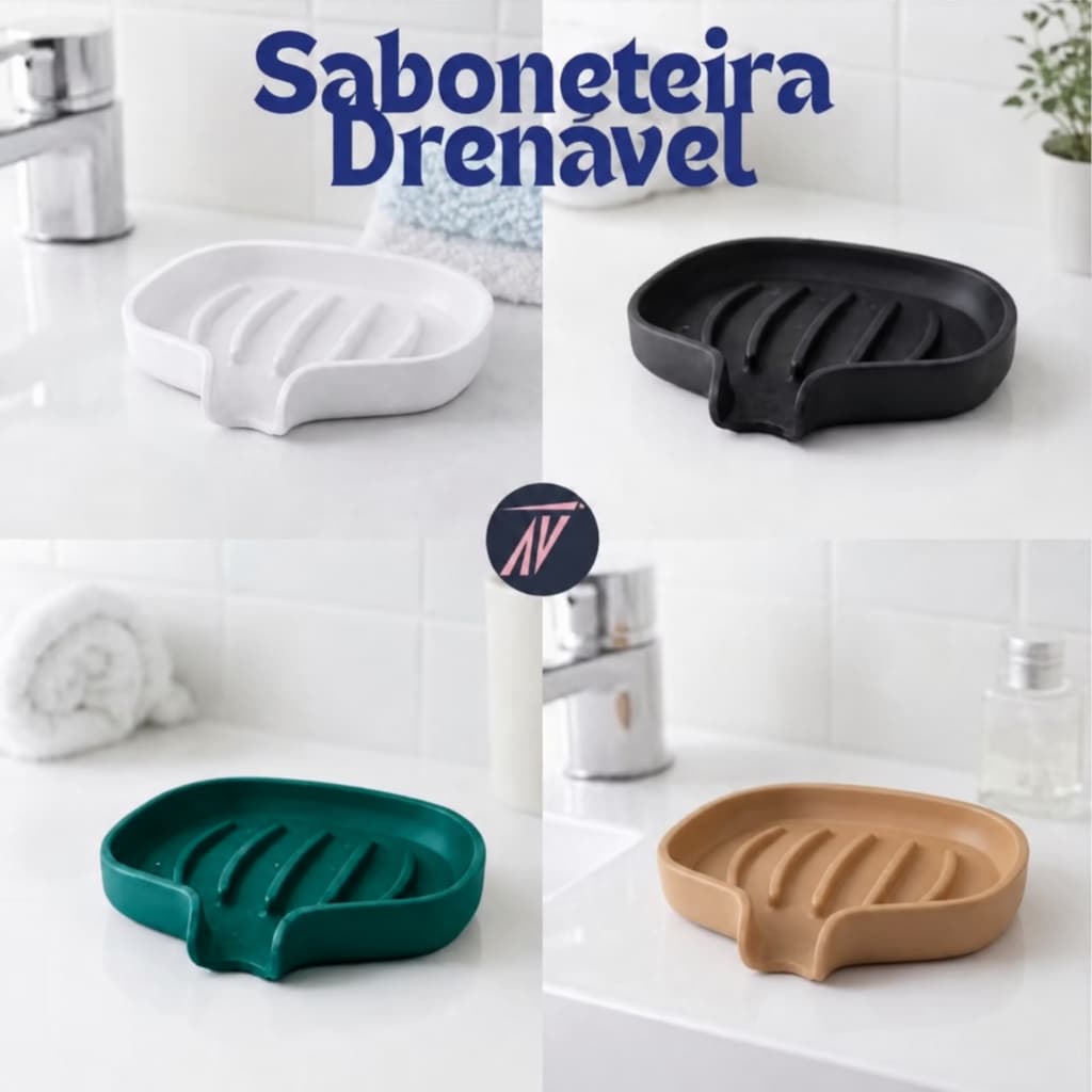 Saboneteira Drenável Moderna Trazendo Praticidade - Ideal Para Banheiros